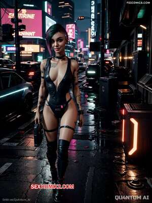 Порно комикс Judy Alvarez. Cyberpunk 2077. QuantumAI