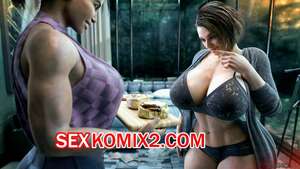 Порно комикс Resident Evil. Джил и Шева наслаждаются сладким рулетом. Rigid3d